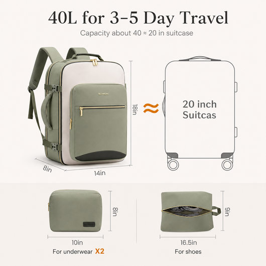 BLOMORE™ All-In-One Travel Backpack